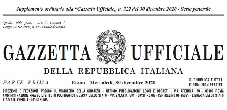 Legge di Bilancio 2021 in Gazzetta Ufficiale: scarica il PDF Legge di Bilancio 2021 in Gazzetta Ufficiale: scarica il PDF