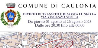 Divieto di Transito e di Sosta in Via Vincenzo Niutta