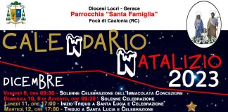 Calendario Liturgico Natalizio 2023 – Parrocchia ‘Santa Famiglia’